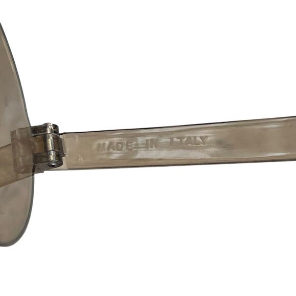 Vintage 1960’s Smokey Grey Round Lens Plastic Sunglasses Made In Italy main image 4